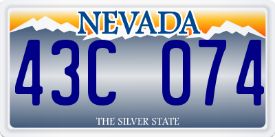 NV license plate 43C074