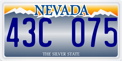 NV license plate 43C075