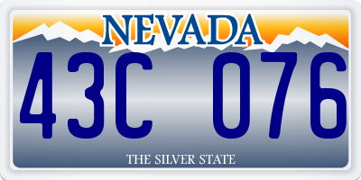 NV license plate 43C076