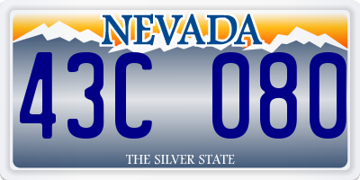 NV license plate 43C080