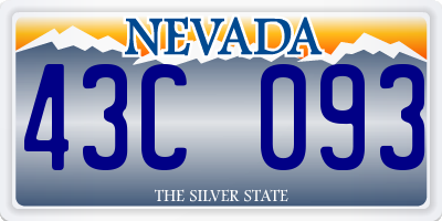 NV license plate 43C093