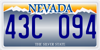 NV license plate 43C094