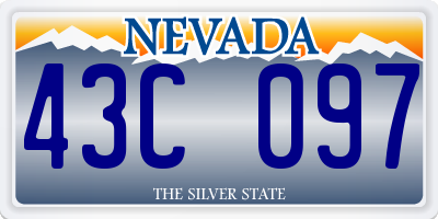 NV license plate 43C097