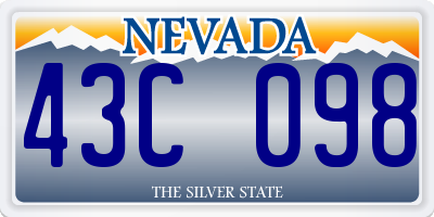 NV license plate 43C098