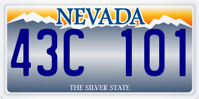 NV license plate 43C101