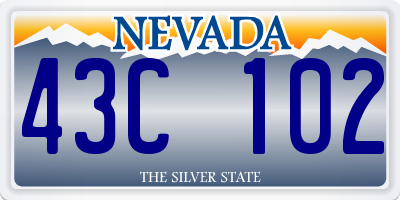 NV license plate 43C102