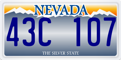 NV license plate 43C107