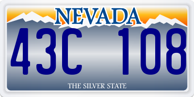 NV license plate 43C108