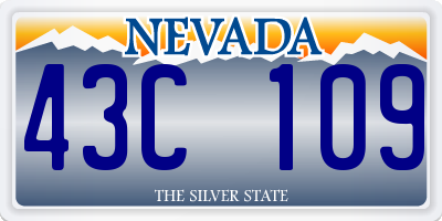 NV license plate 43C109