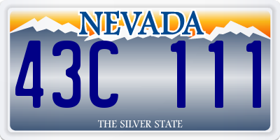 NV license plate 43C111