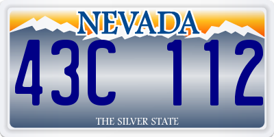 NV license plate 43C112