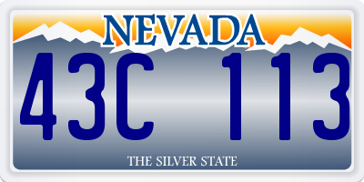 NV license plate 43C113