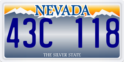NV license plate 43C118
