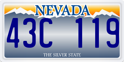 NV license plate 43C119