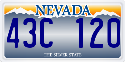 NV license plate 43C120