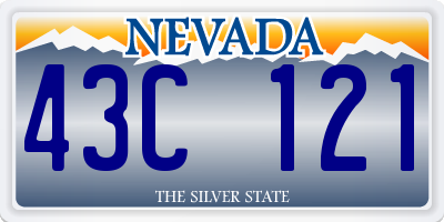 NV license plate 43C121