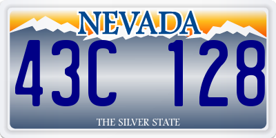 NV license plate 43C128