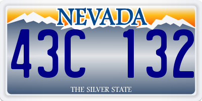 NV license plate 43C132