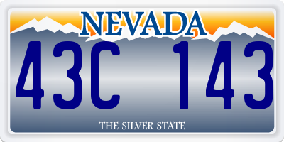 NV license plate 43C143