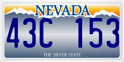 NV license plate 43C153