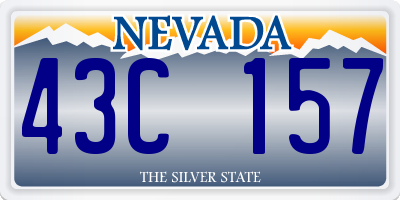 NV license plate 43C157