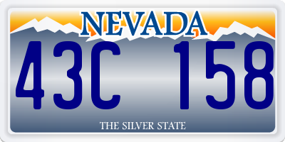 NV license plate 43C158