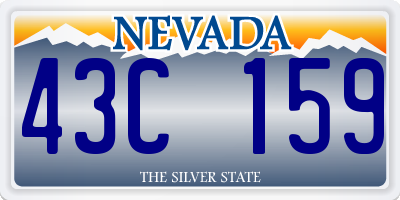 NV license plate 43C159
