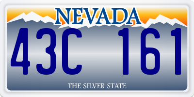 NV license plate 43C161