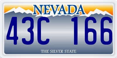 NV license plate 43C166