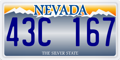 NV license plate 43C167