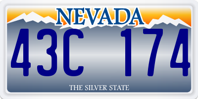 NV license plate 43C174