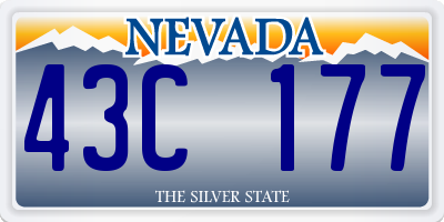 NV license plate 43C177