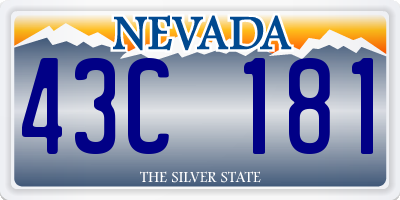 NV license plate 43C181
