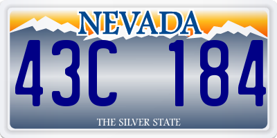 NV license plate 43C184