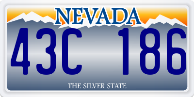 NV license plate 43C186