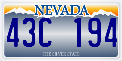 NV license plate 43C194