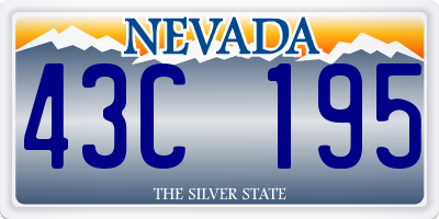 NV license plate 43C195