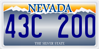 NV license plate 43C200