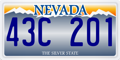 NV license plate 43C201