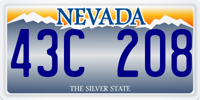 NV license plate 43C208