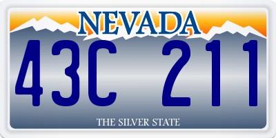 NV license plate 43C211