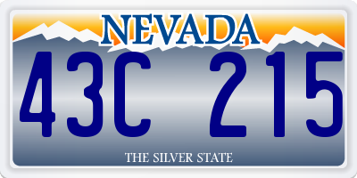 NV license plate 43C215