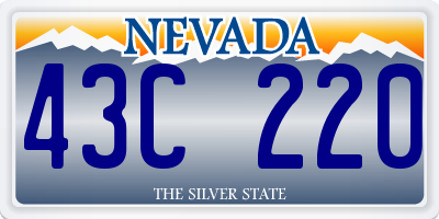 NV license plate 43C220