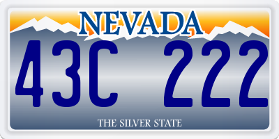 NV license plate 43C222