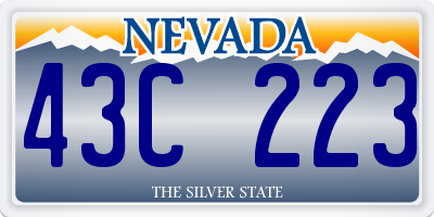 NV license plate 43C223