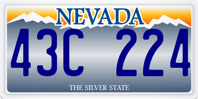 NV license plate 43C224