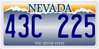 NV license plate 43C225