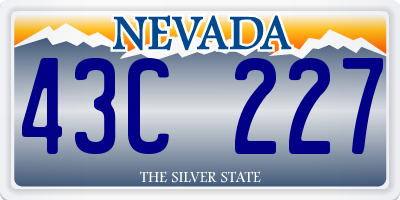 NV license plate 43C227