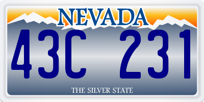 NV license plate 43C231