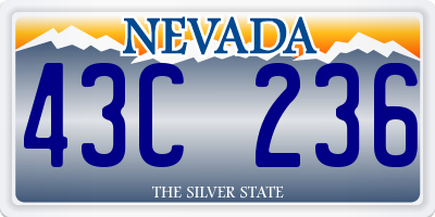 NV license plate 43C236